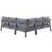 Beliani Conjunto lounge VIZZINI Cinza Escuro