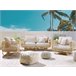 Beliani Conjunto de jardín Ratán DOLCEDO Branco/ Bege