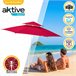 Guarda-sol octogonal de com teto duplo e proteção UV35 + Aktive Beach Vermelho