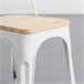 Cadeira Industrial Strong com Assento de Madeira Thinia Home Branco