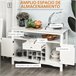 Aparador de Cozinha MDF HOMCOM, casa - móveis de armazenamento Branco