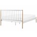 Beliani Cama com estrado Metal MAURS 147x209 Branco