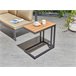 Beliani Mesa de jardim MESSINA 60x35 Preto/ Madeira