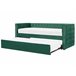 Beliani Cama com estrado Veludo GASSIN 100x231 Azul Marino
