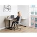 Beliani Escritorio ajustable DESTINES 160x109 Branco/ Preto