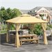Pérgola de Exterior Aço e Poliéster Outsunny 300x300 Bege