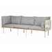 Beliani Conjunto lounge SENISE Branco/cinza