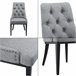 Conjunto de 4 cadeiras de jantar Chester Grafito