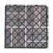 Conjunto de 10 ladrilhos Alliste click 12 ripas acácia/plástico Cinza
