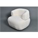 Cadeirão IVORY decorativo cor branca Branco