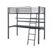 Cama alta com secretária 190x90 Preto