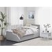 Beliani Cama com estrado Poliéster MARMANDE 96x214 Azul Marino
