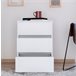 Armário de arquivo em melamina Artemide, com gavetas em calha metálica, 65.98 cm X 46.38 cm X 45.28 cm, branco Branco