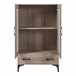 Vitrina Søndersø com 2 portas, prateleira de vidro e aglomerado 70 Madeira