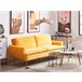 Beliani Sofá-cama Veludo VETTRE Amarelo