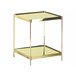 Beliani Mesa de apoio ALSEA 41x41 Dourado