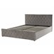 Beliani Cama con almacenaje Terciopelo AMIENS 171x217 Cinza Escuro