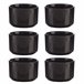 Conjunto de 6 taças redondas de porcelana coleção VESSIA Preto