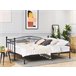 Beliani Cama com estrado Metal TULLE 102x209 Preto