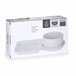 Conjunto de 2 tigelas de porcelana + prato brunch coleção VESSIA Branco