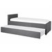 Beliani Cama com estrado Poliéster MARMANDE 96x214 Cinza Escuro