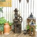 Fonte de Jardim Resina Outsunny Multicor