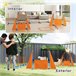 Conjunto de Treino e Agilidade ABS, PE, Tecido Oxford PawHut Laranja