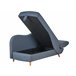 Beliani Chaise longue à direita Linho sintético MERI Azul