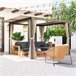 Pérgola Alumínio, Aço e Poliéster Outsunny Cru