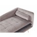 Beliani Chaise longue versão à direita Veludo GONESSE Cinza