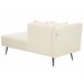Beliani Chaise longue versão à esquerda Bouclé RIOM Branco/ Bege