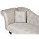 Beliani Chaise longue versão à esquerda Veludo LATTES Cinza Escuro