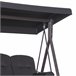 Banco Baloiço de Jardim Metal e Poliéster Outsunny Preto