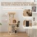 Arranhador para Gatos Melamina de Madeira e Sisal PawHut Cru