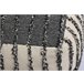 Puff algodão ADDO quadrado branco e preto 45x45cm Branco/ Preto