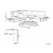 Beliani Conjunto lounge MYKONOS Branco/ Bege