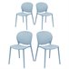 4 cadeiras de jardim de design Lolly Azul