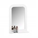 Espelho de casa de banho com 1 prateleira Espelho BZR162-W SoBuy PT Branco