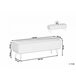 Beliani Tamborete Veludo PATERSON 118x40 Cinza Claro