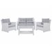 Beliani Conjunto lounge Ratan sintético MARINO Branco