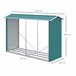 Abrigo para Lenha Aço Galvanizado Outsunny 240 Verde