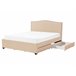 Beliani Cama com armazenamento Poliéster MONTPELLIER 167x213 Bege