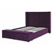 Beliani Cama com estrado Veludo NOYERS 170x247 Azul Marino