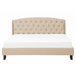 Beliani Cama com estrado Poliéster BORDEAUX 169x221 Bege