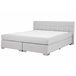 Beliani Cama continental Poliéster ADMIRAL 190x210 Cinza Claro