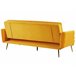 Beliani Sofá-cama Veludo VETTRE Amarelo