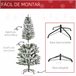 Árvore de Natal PVC e Aço HOMCOM, casa - natal Multicor