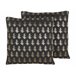 Beliani Almofada decorativa LEROY Preto