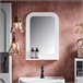 Espelho de casa de banho com 1 prateleira Espelho BZR162-W SoBuy PT Branco