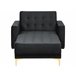 Beliani Chaise longue Veludo ABERDEEN Areia